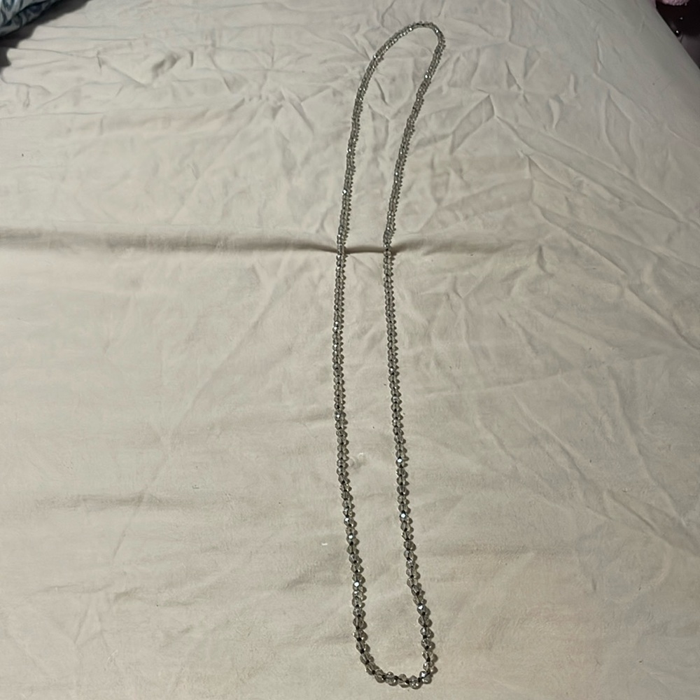 clear beaded necklace